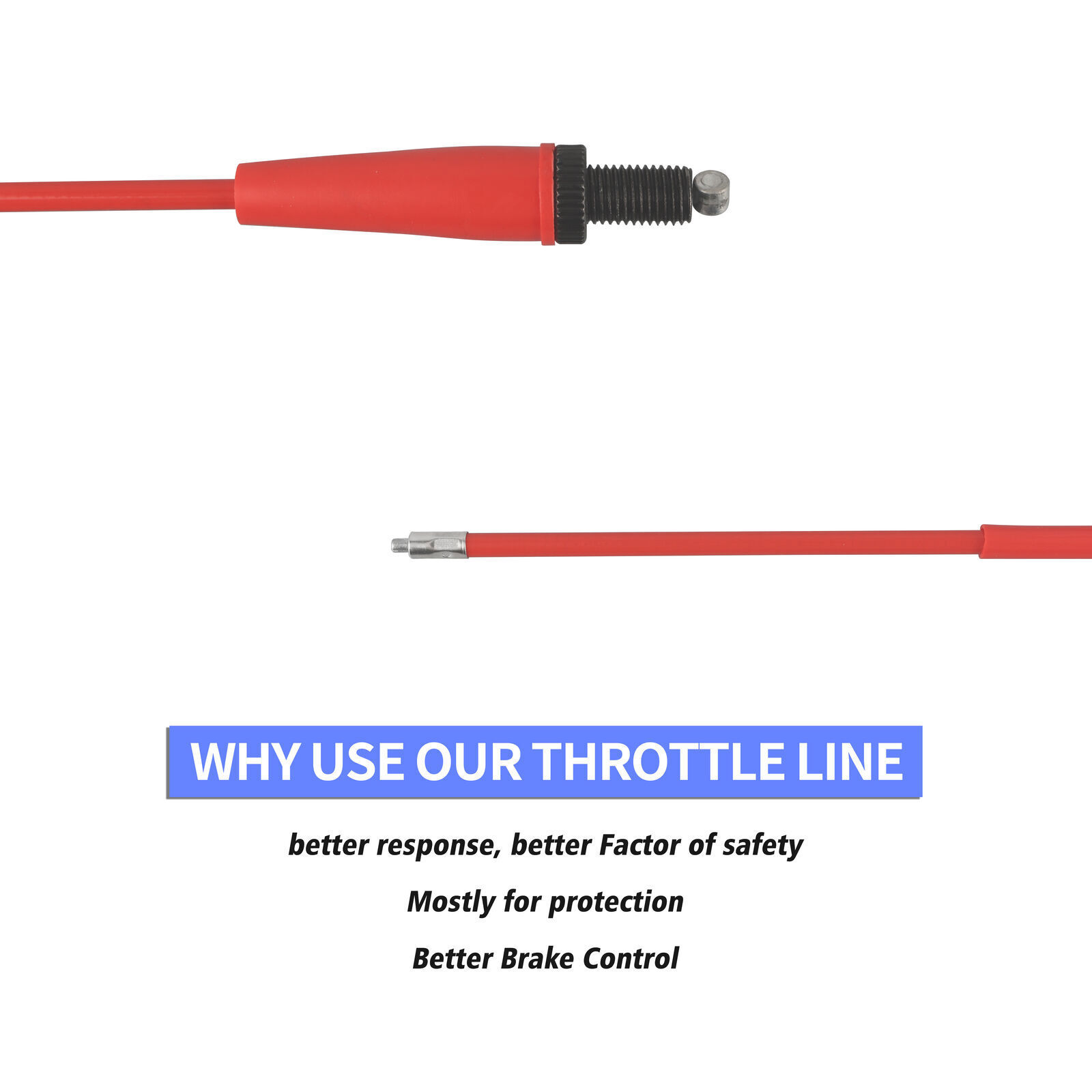 NIBBI 46" Throttle Cable For Yamaha Kawasaki Suzuki Honda Kayo Dirt Pit Bike ATV