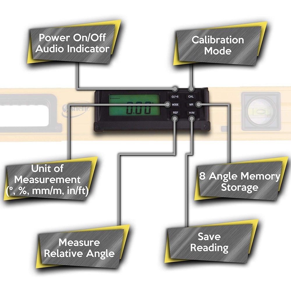24 Inch Digital Level Waterproof High-Precision Electronic Smart Tool
