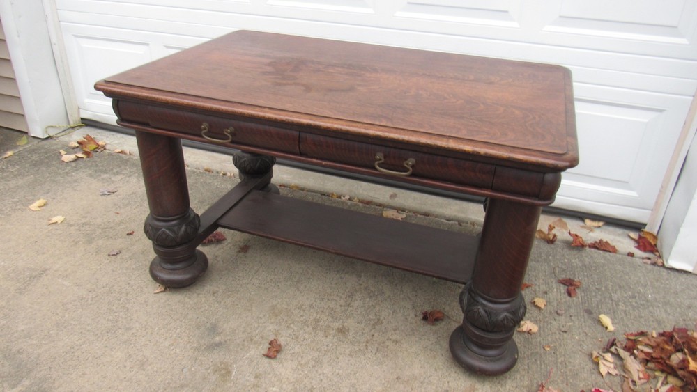 Oak Library  Console Table Amazing