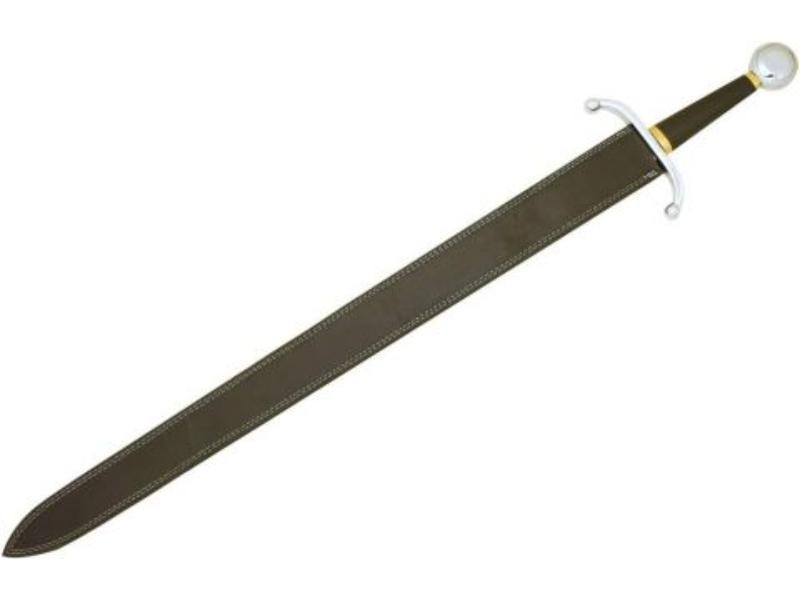 Medieval Warrior Handmade Fantasy Royal Sentry Sword-Leather Scabbard-42"
