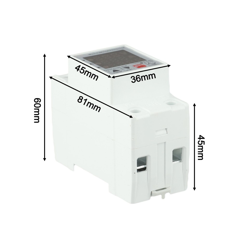 63A Adjustable Voltage Protector Relay for Din Rail with Display Function