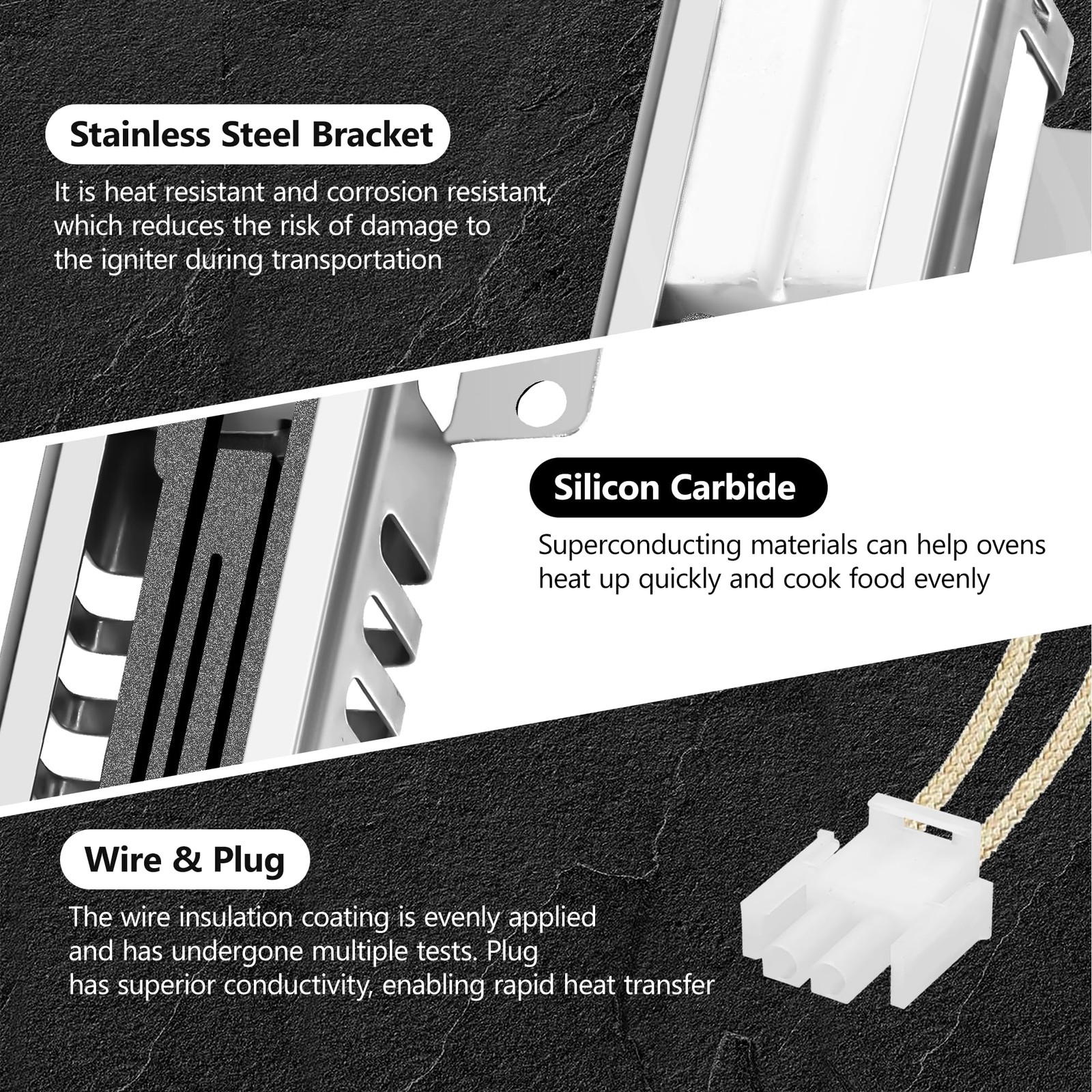 WB13K21 Gas Oven Igniter Replacement Fit for G-E xl44 Sam-sung Hot-point Ken-...