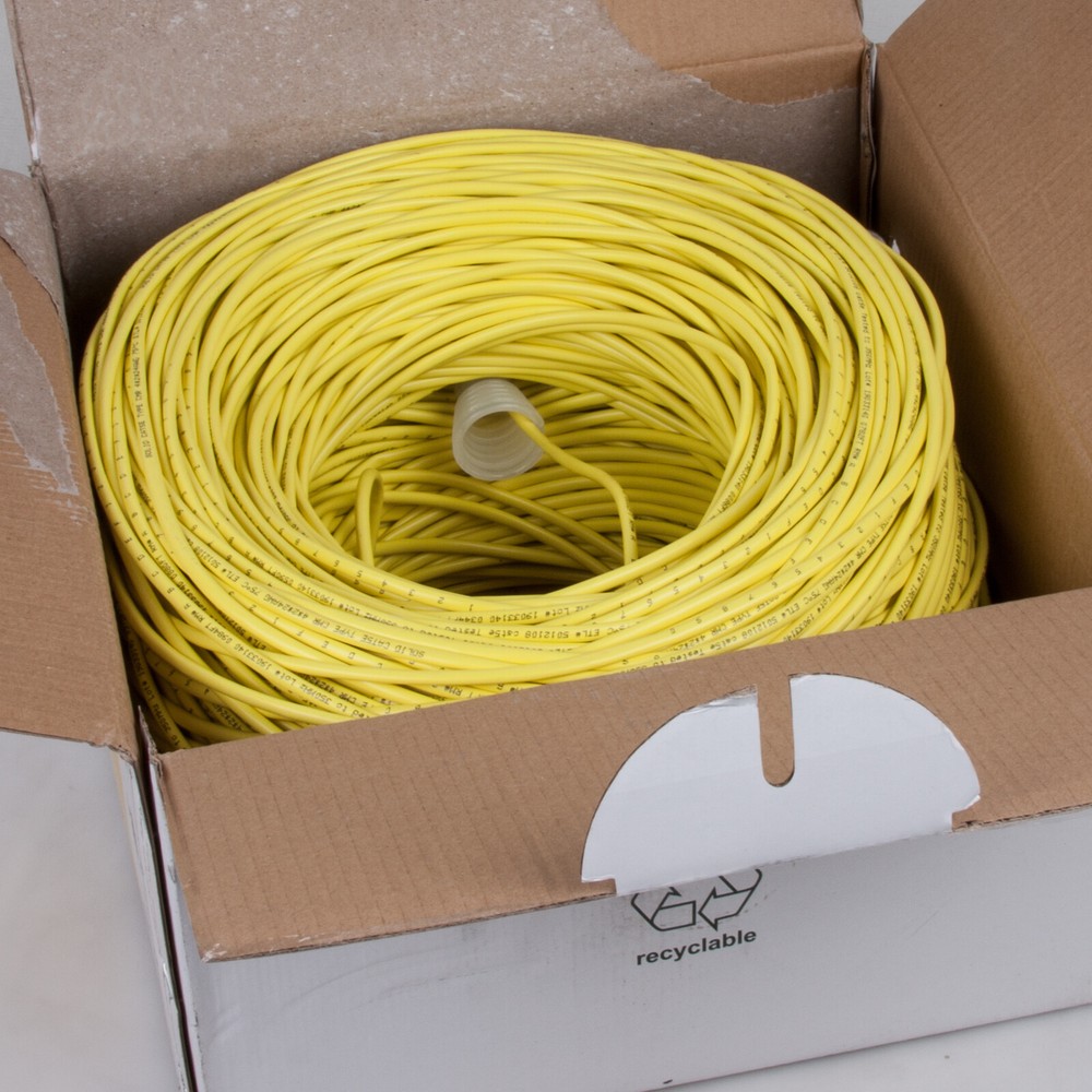 1000FT UTP Solid CAT5E CMR Cable Network Ethernet CAT5 Bulk Wire RJ45 Lan