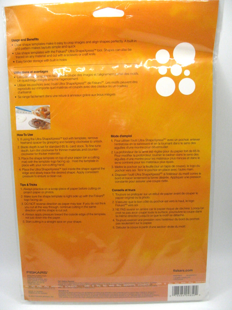 Fiskars Template Circles 1, Scallop Edge 4850