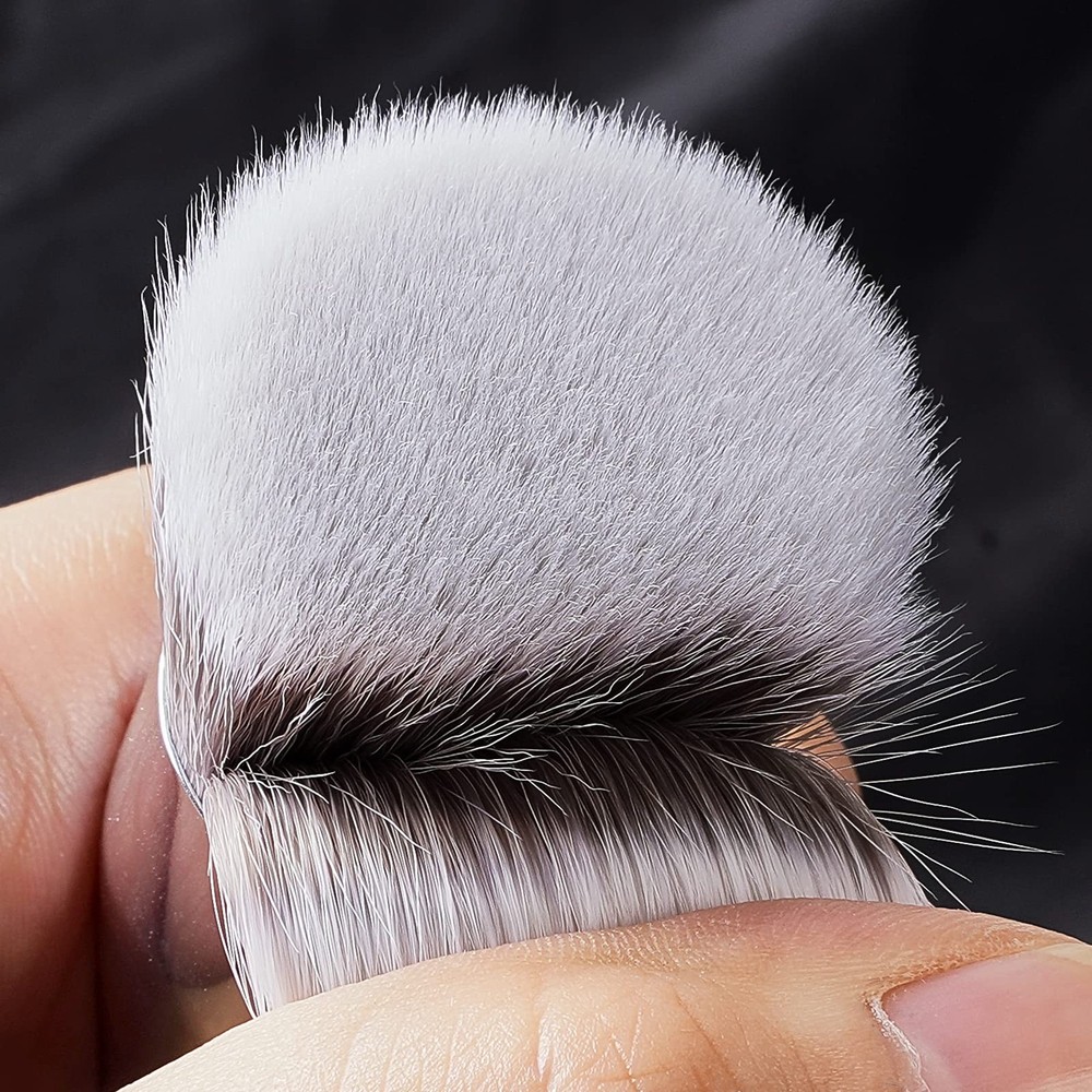 DIFFUNY Large Makeup Brushes Double Ended Foundation Brush & Concealer Black