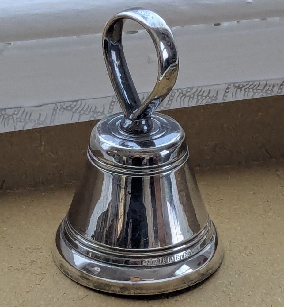 Ideal silver-plated small table bell for summoning attention