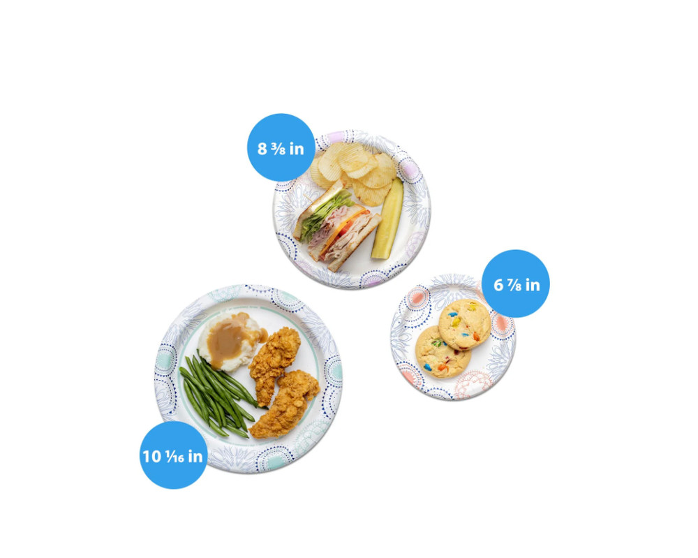 Great Value Disposable Paper Plates, 8.5", 200 Count