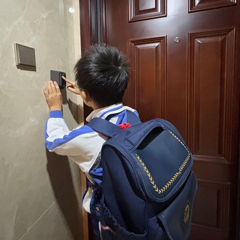 2 PCS Key Lock Box Wall Mount 10 Digits Push Button Code Home Security Safe