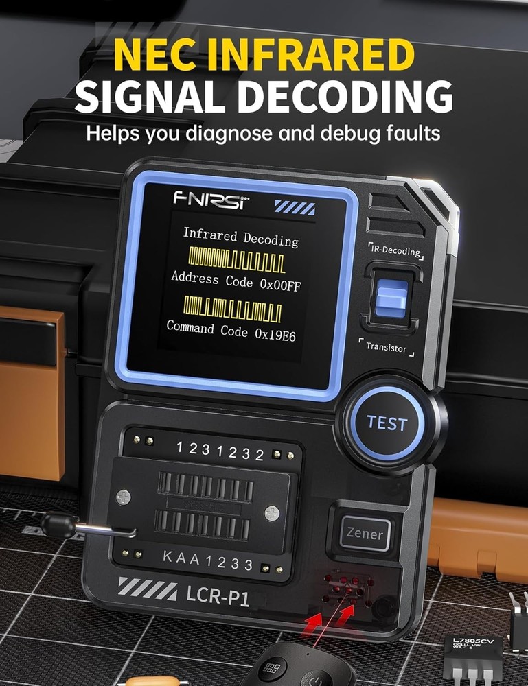 Advanced Transistor and Capacitor Measurement Tool with Enhanced Safety Features