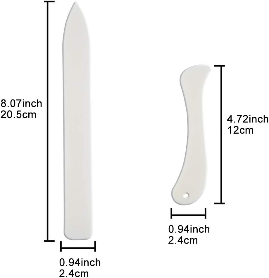 8 PCS Bone Folder Tool, Plastic Bone Folder Paper Creaser Set Scoring Tool for P
