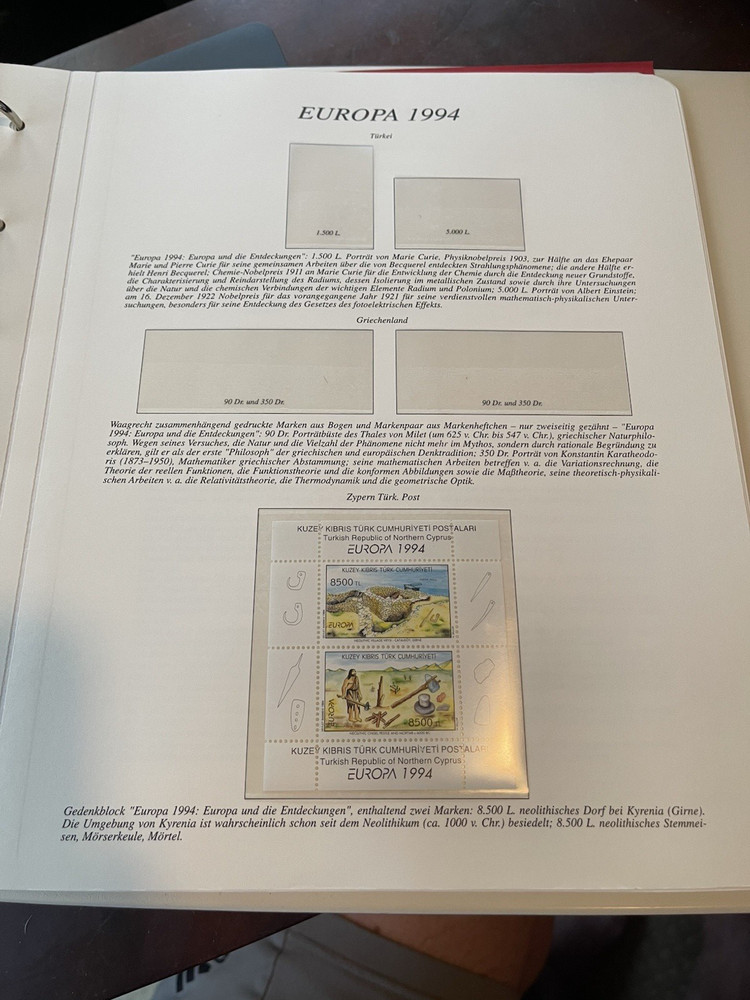 Stamp Album Europa Briefmarken Hingeless 93-95 Sieger-Verlag w/ stamps + sheets