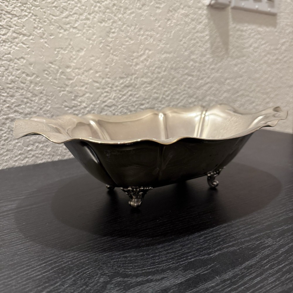 Reed & Barton Salem 1613 Rectangular Footed Vegetable Bowl Silverplate