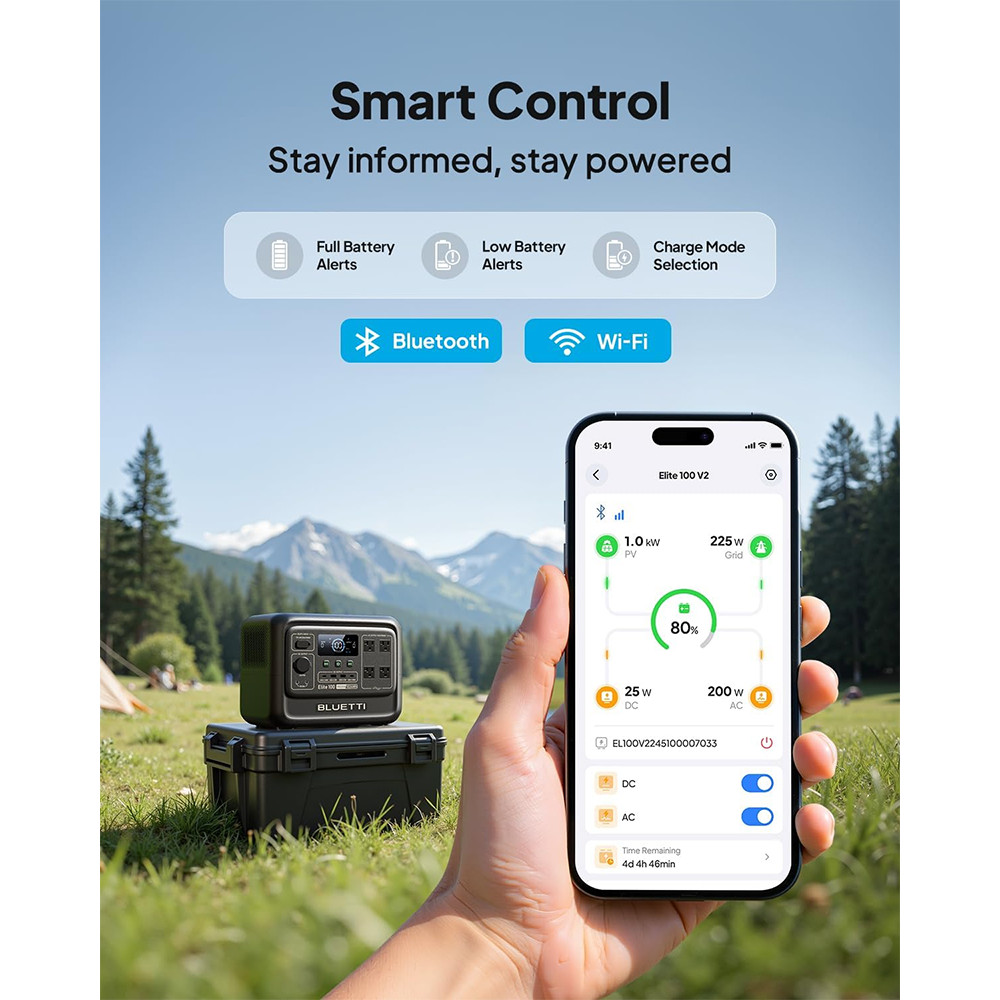 BLUETTI Elite 100 V2 1024Wh 1800W Portable Power Station for Road Trip Backup