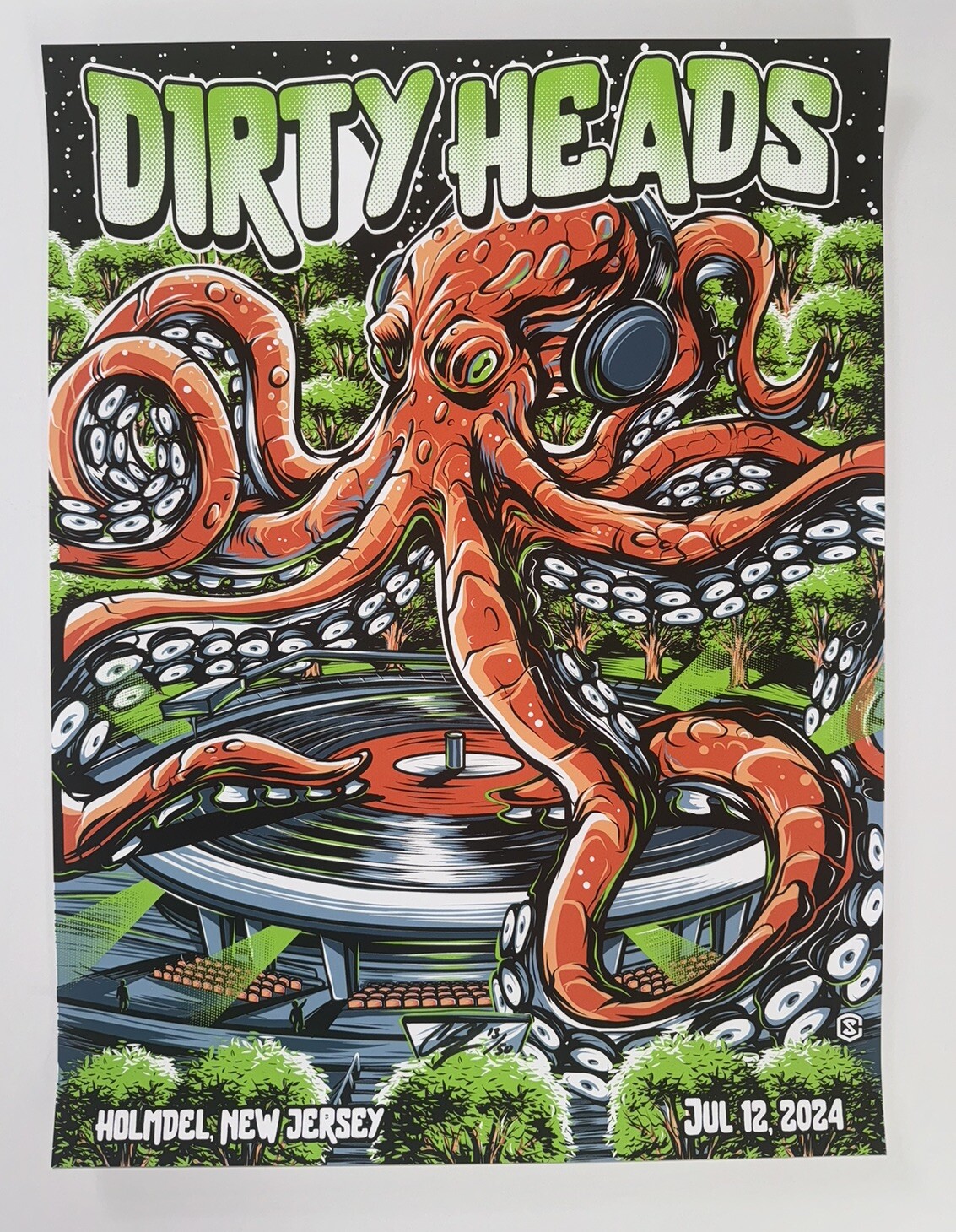 Dirty Heads Poster Holmdel NJ 2024 Official Silkscreen Low Run S/N Schuyler