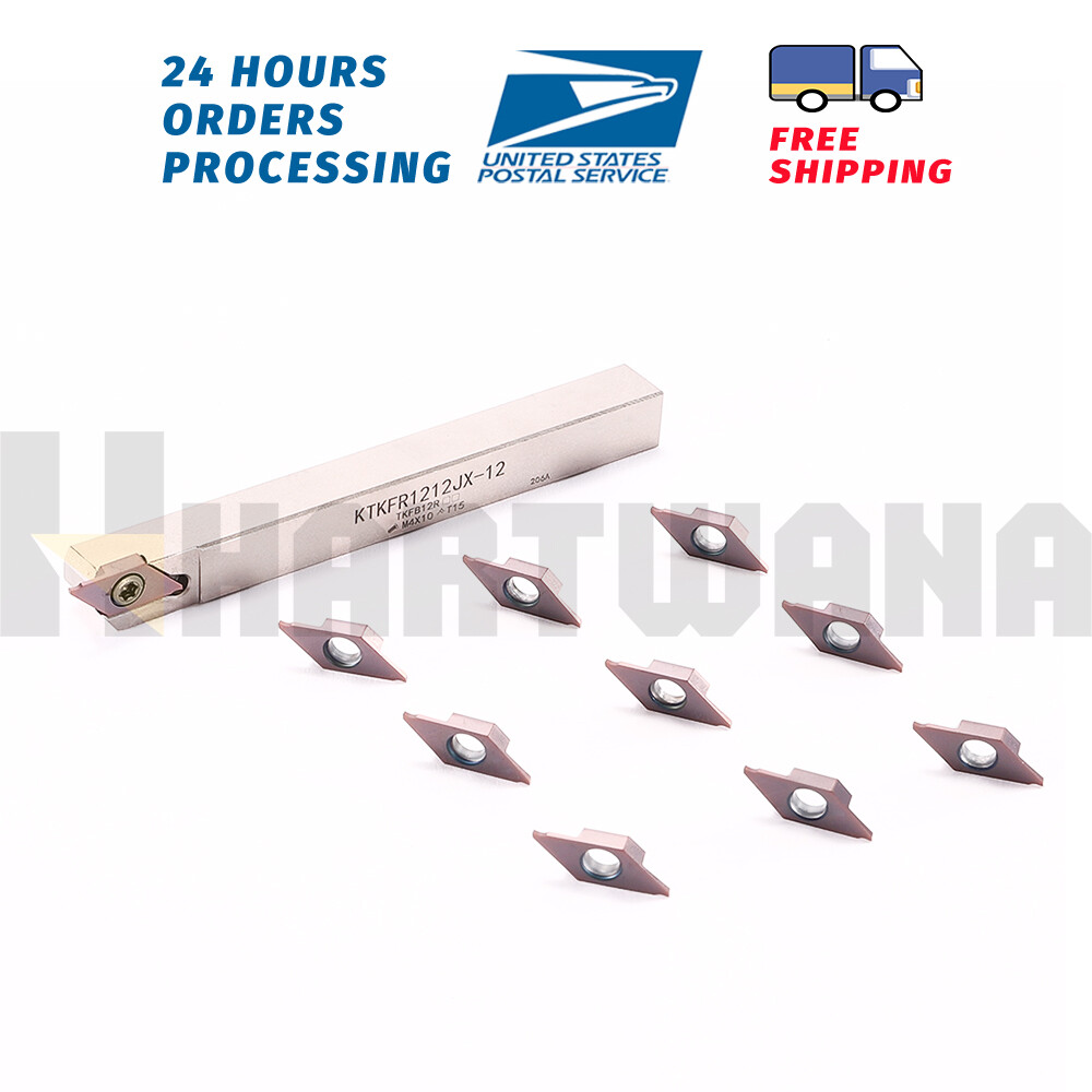 Indexable Lathe Grooving Parting Holder Carbide Grooving Inserts Width 1mm 10PCS