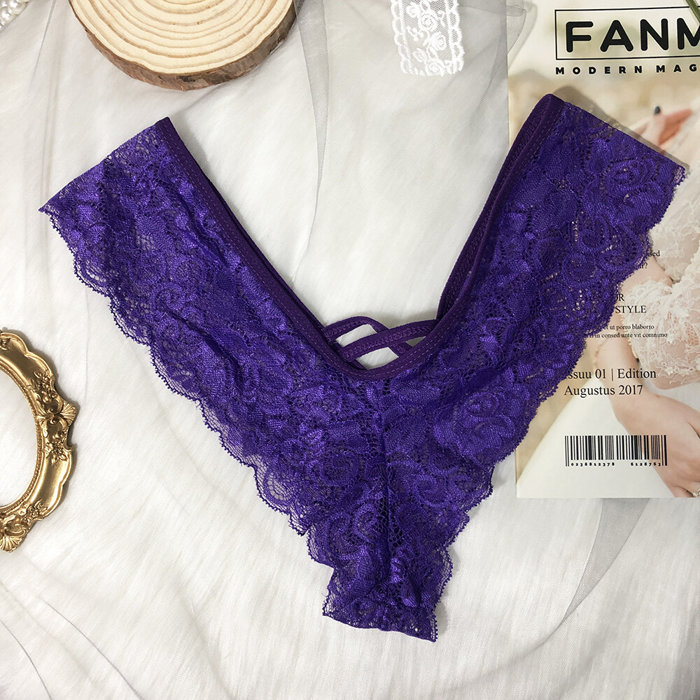 6 Packs Lot Womens French Lace Panties G string Thongs Brief Underwear Lingeries