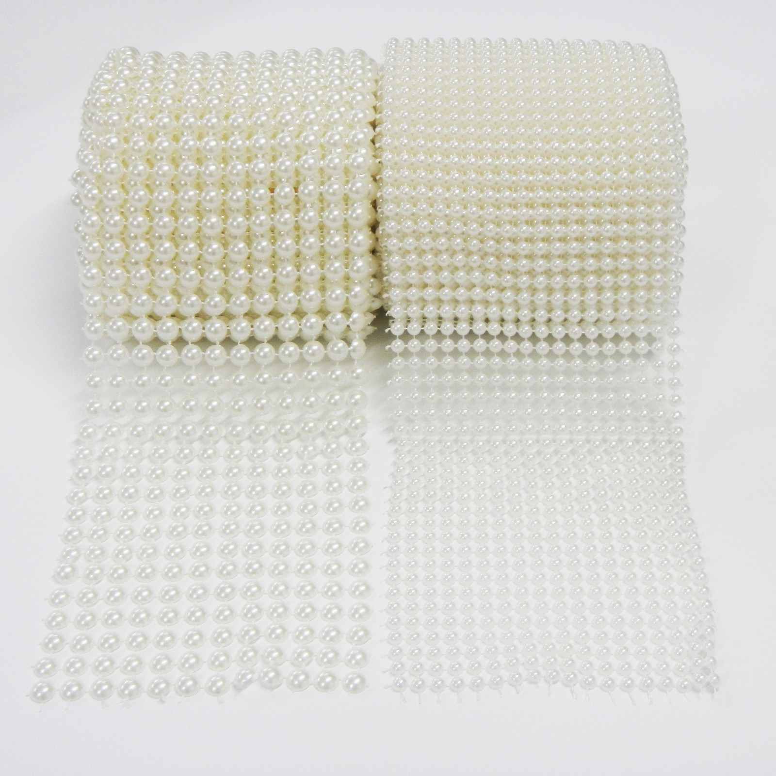 1 Yard X 4.5" Pearl Mesh Roll By Blinggasm, Choose Size: 5mm-18 or  9mm-12 Rows