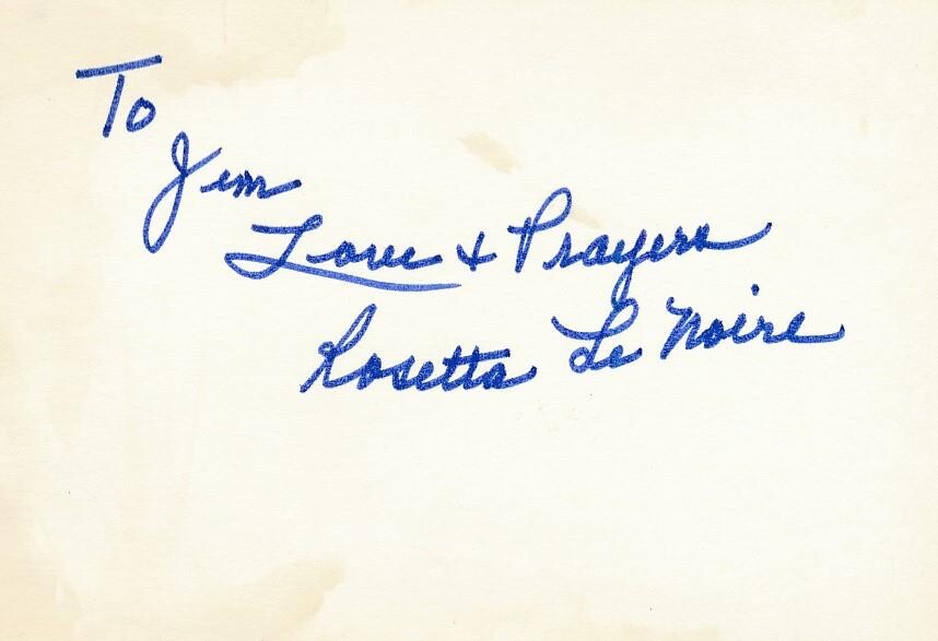 Rosetta Le Noire- Signed Notecard