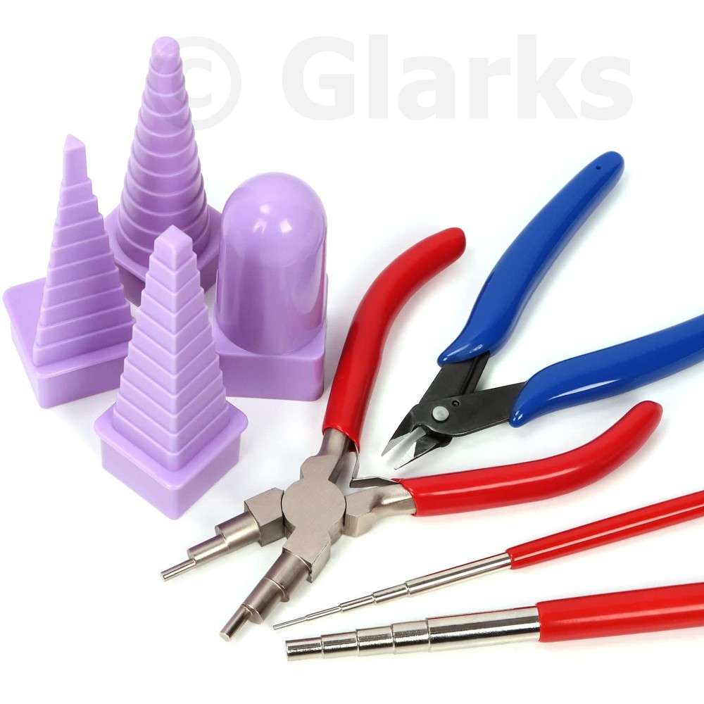 8Pcs Wire Looping Tool Set Including Wire Looping Mandrel, 6 in 1 Bail Making...