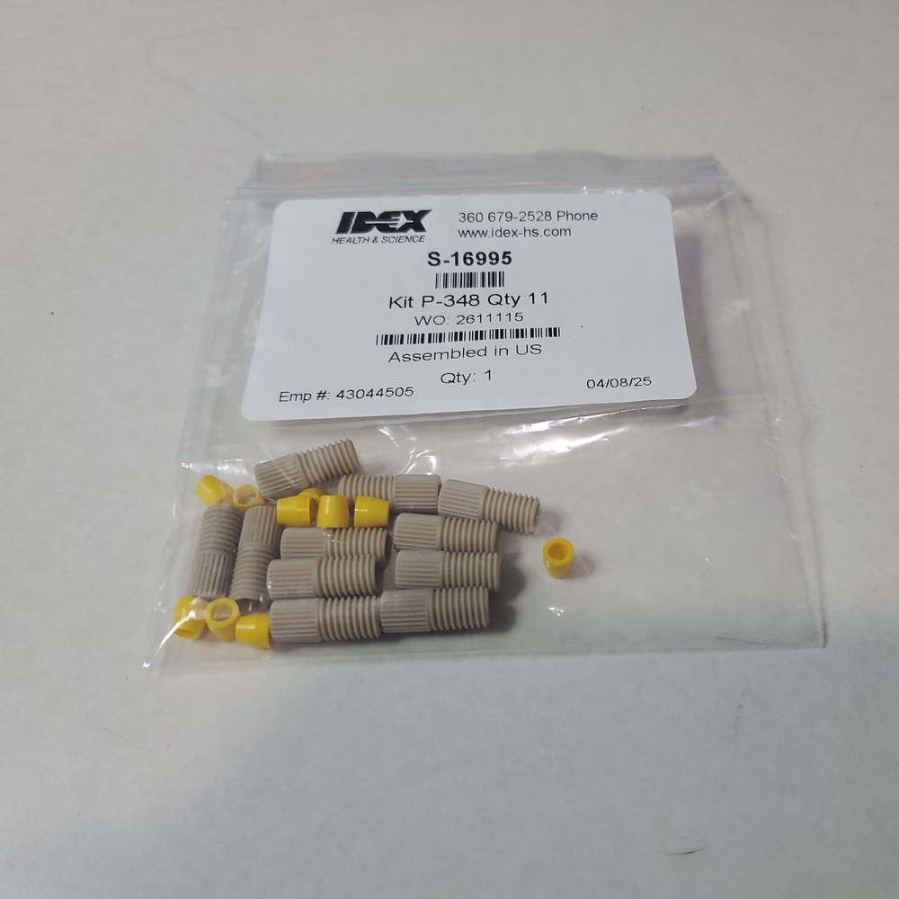IDEX S-16995 Kit P-348 Flangeless Nuts & Ferrules – 10 Sets + Extra Nut