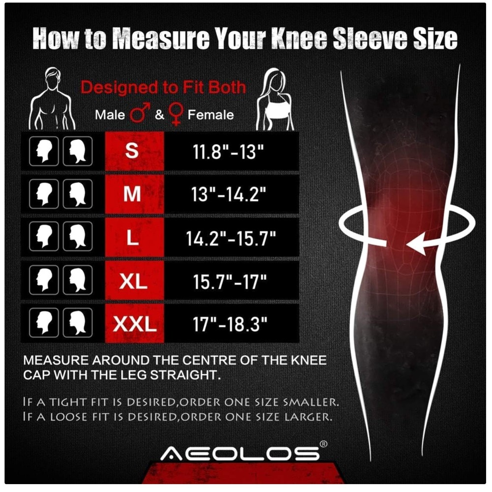 Supportive Compression Sleeves for Knees, 2-Pack