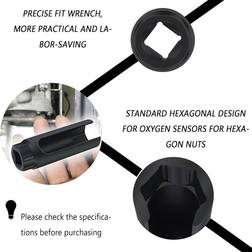 Universal 22mm Car Oxygen Sensor Socket Wrench Removal Installation Tool Big