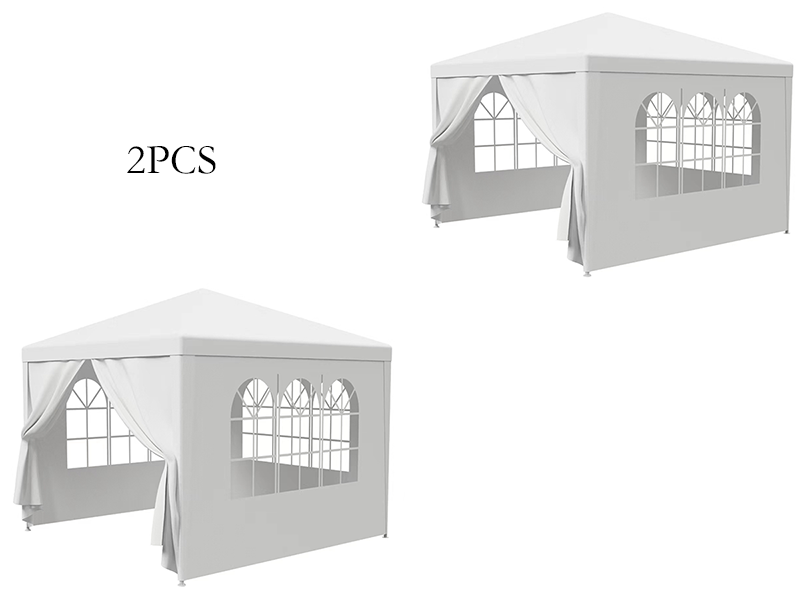 10'x10'/20'/30 Outdoor Gazebo Wedding Party Tent White Canopy With Sidewalls