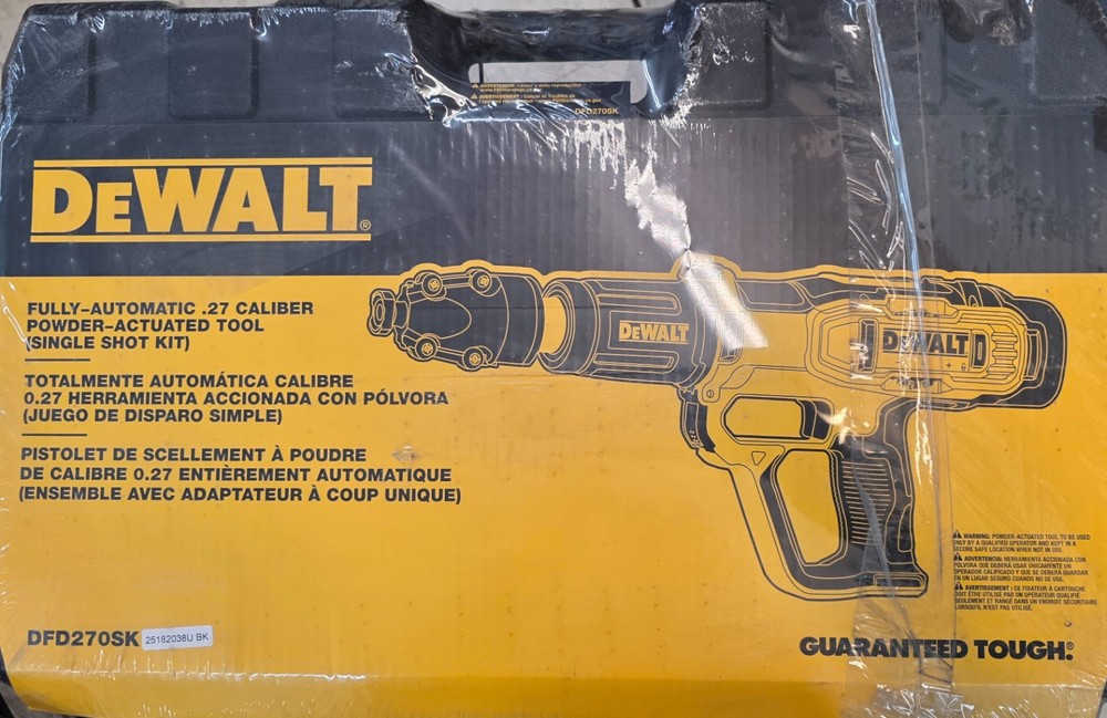 DeWalt Tool Powder-Actuated Fully Automatic .27 Caliber DFD270SK New
