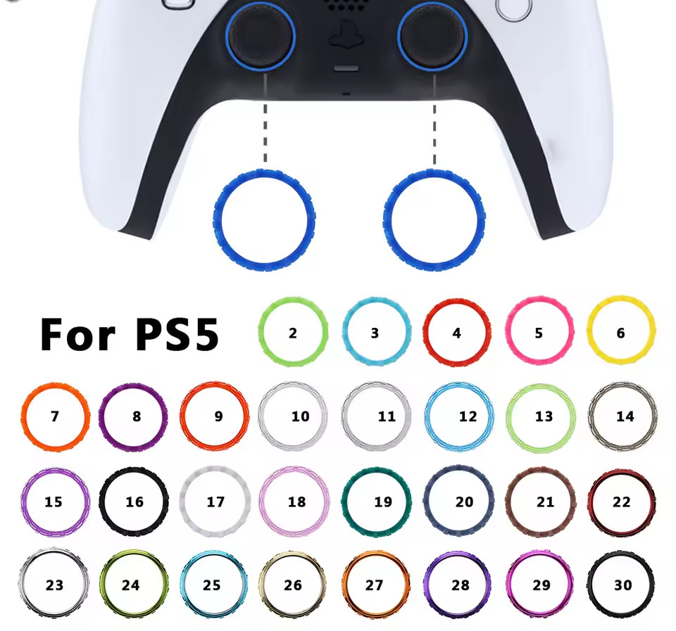 2pcs Accent Rings Replacement for Sony PS5 Dualshock 5 Controller