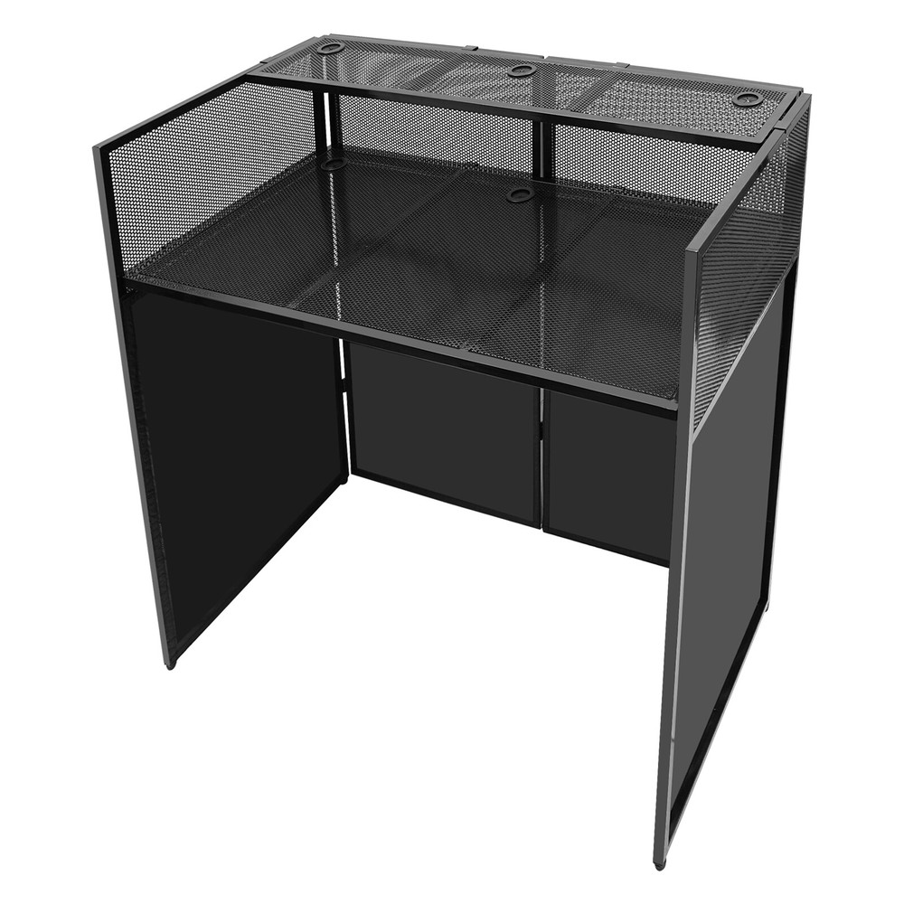 Rolling DJ Display Stand, DJ Event Booth Facade, Portable DJ Facade Booth Table
