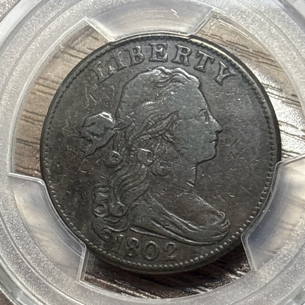 1802 Draped Bust Large Cent : PCGS VF25