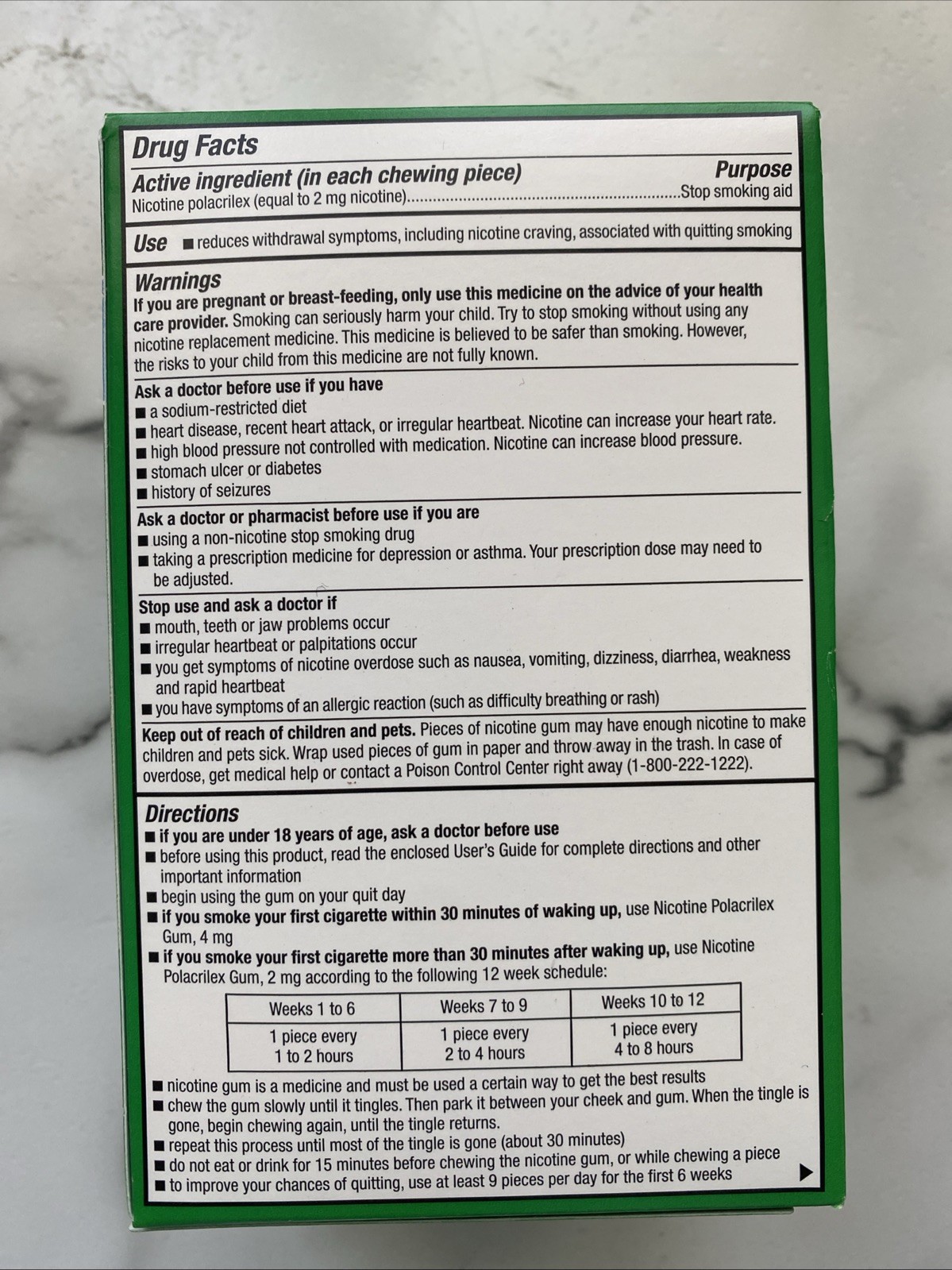 Rite Aid Nicotine Gum Coated Cool Mint 2MG Ea 100 Count Sugar Free