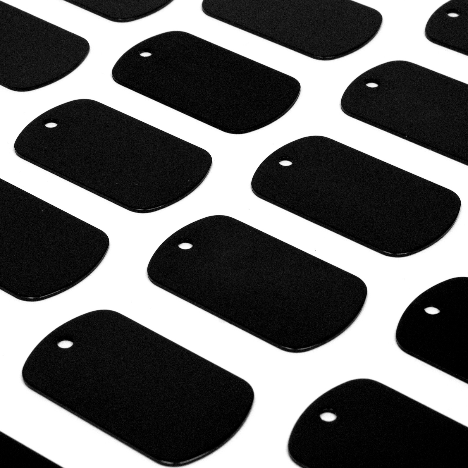 Bulk Anodized Aluminium Metal Military GI Dog Tags for Laser Engraving/Crafting