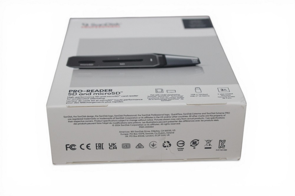 SanDisk Professional PRO-READER SD & MicroSD Reader USB C Works W Pro Dock 4