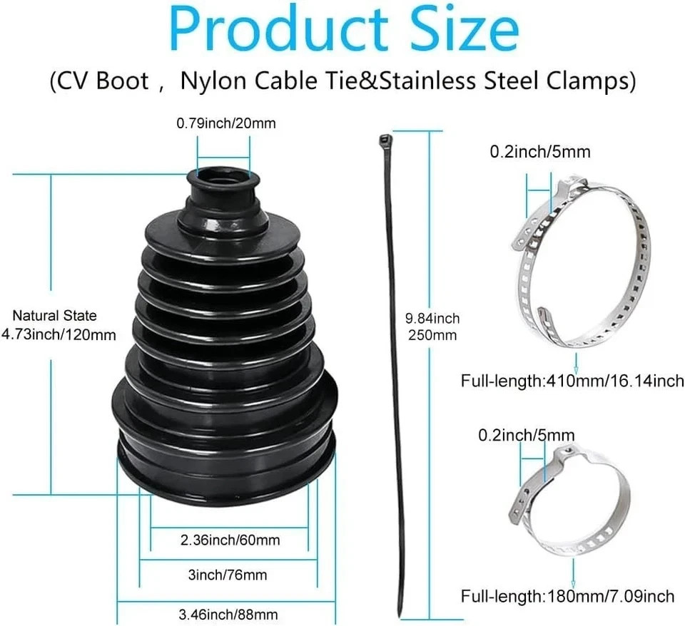Universal CV Boot Kit Split Joint Gaiter Stretchable Replacement Car Auto Parts