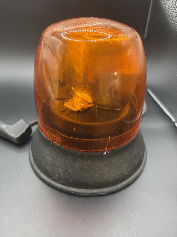 Vintage Code 3 Amber Rotating Strobe Beacon Light 275