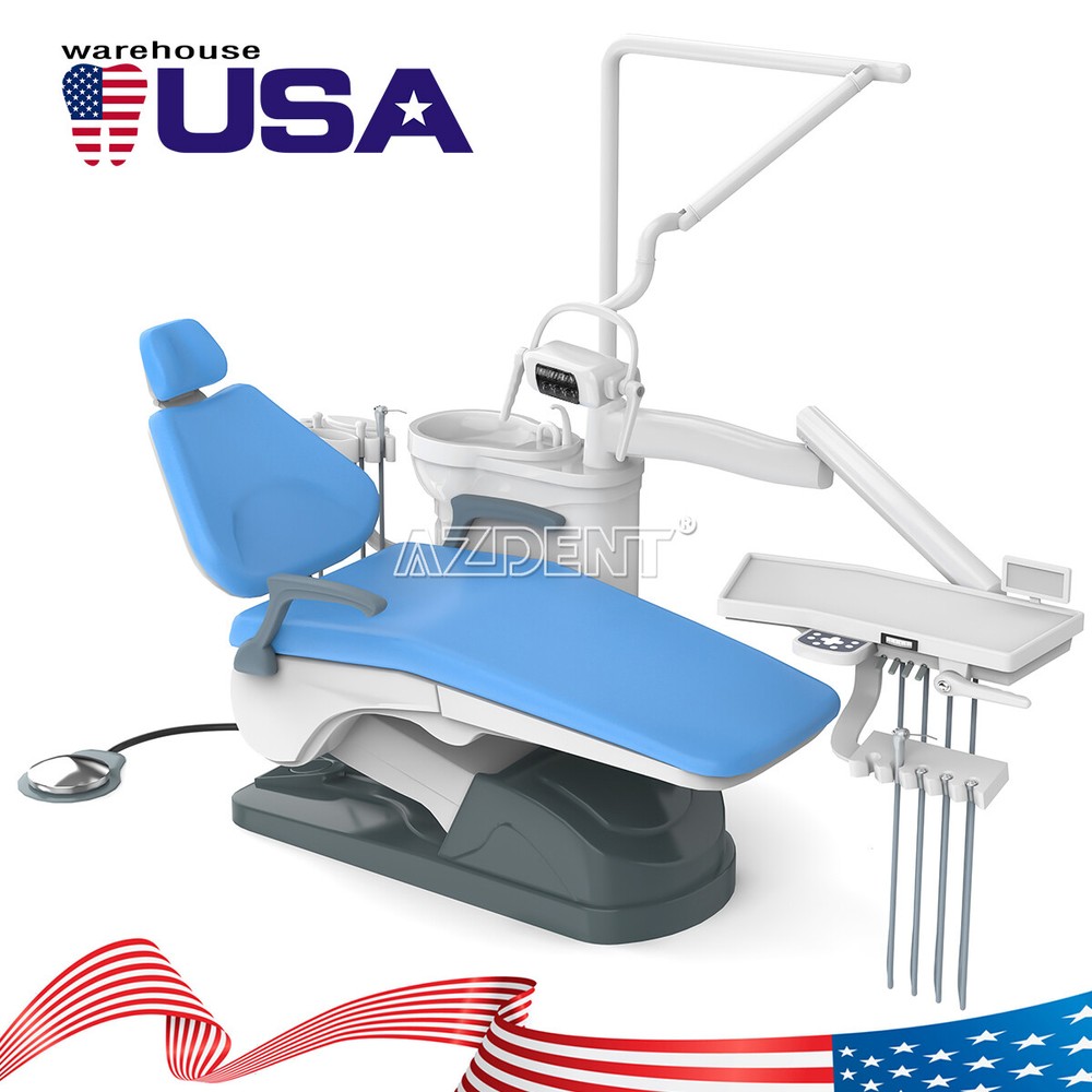 FDA Dental Unit Chair PU Leather Computer Controlled /Three Layer rolley