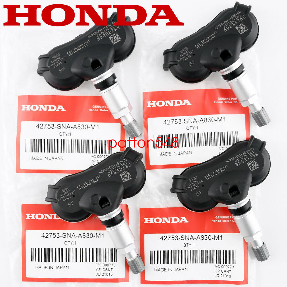 4X GENUINE OEM Tire Pressure Sensor TPMS 42753-TR3-A810 For Honda Civic Odyssey