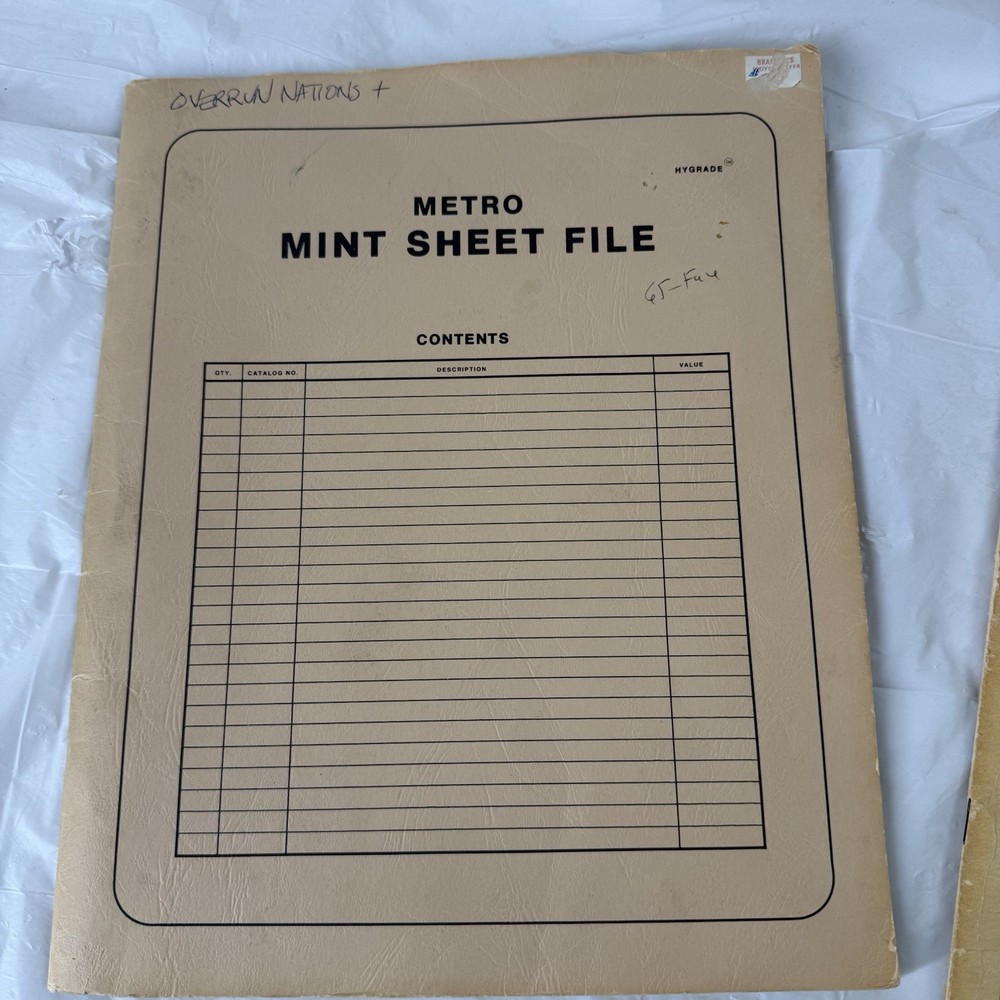 E1 White Ace Standard Mint Sheet File 10" x 12" Used Great Condition SET OF 2