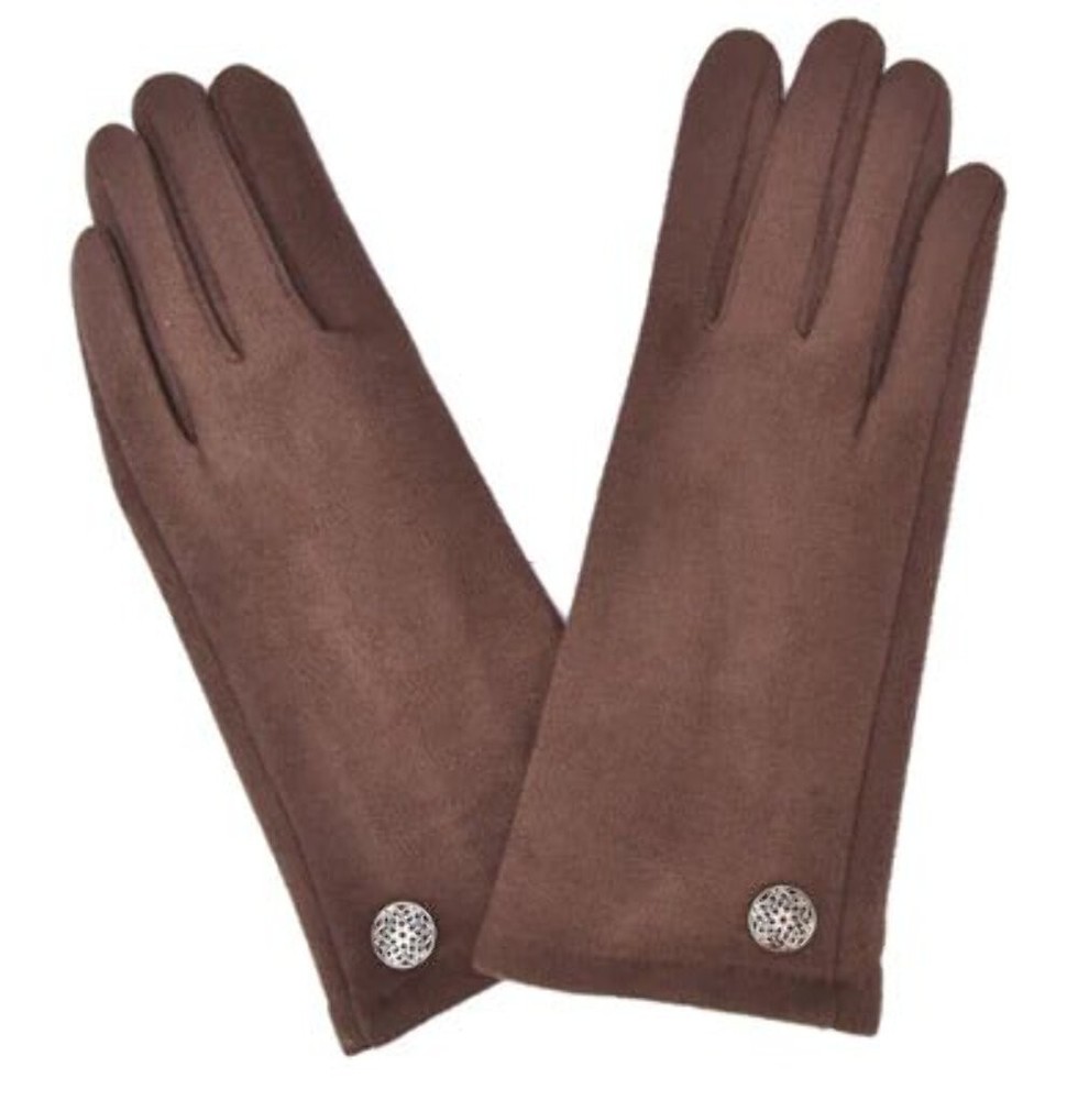 Suede Gloves- Chocolate