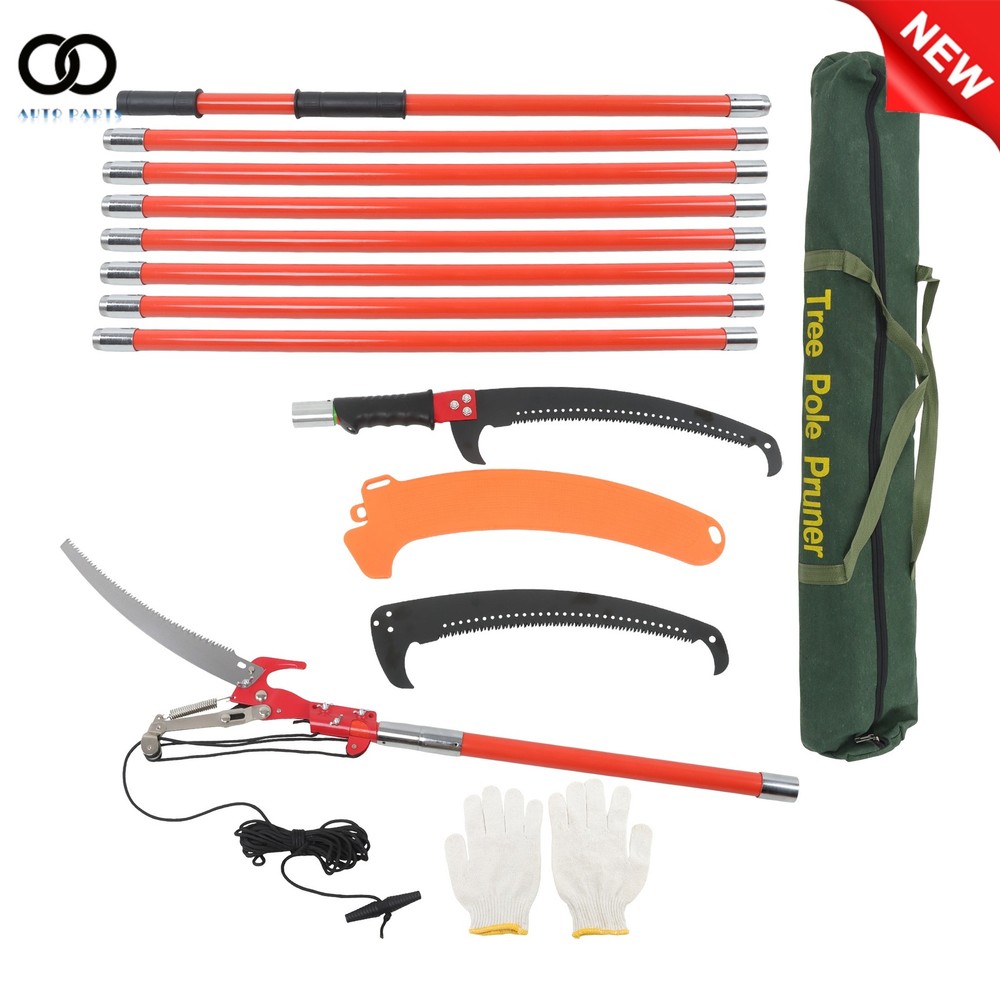 9 Orange 30ft Pruner Saw Combination Extendable Tree Trimmers Section