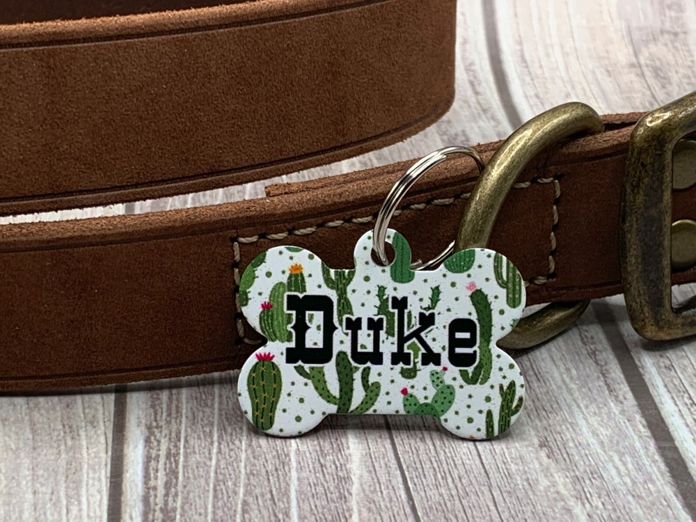 Bone Shaped Pet ID Name Tag Large | Personalized Custom Made to Order