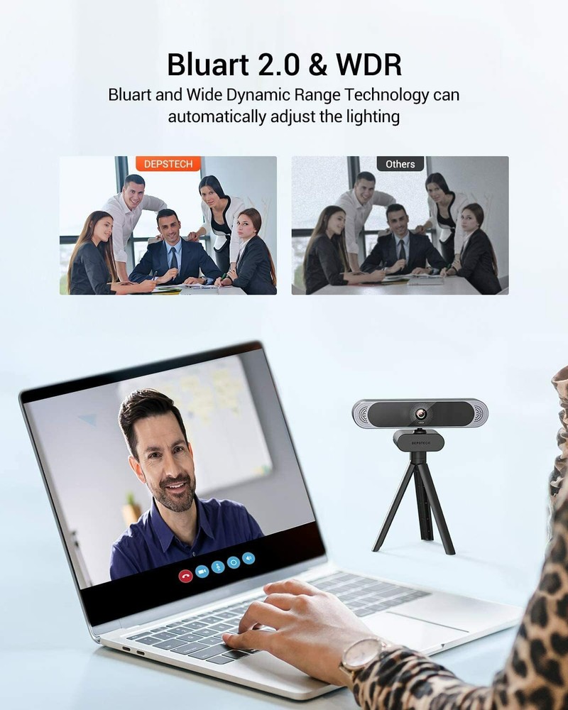 DEPSTECH Full HD Webcam with Microphone 1080P USB Web Camera for Laptop PC
