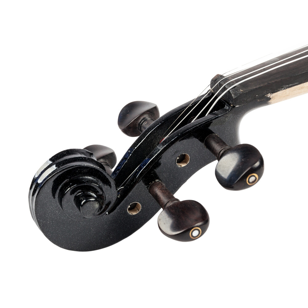 Glarry GV102 4/4 Solid Wood EQ Violin Case Bow Strings Shoulder Rest Tuner