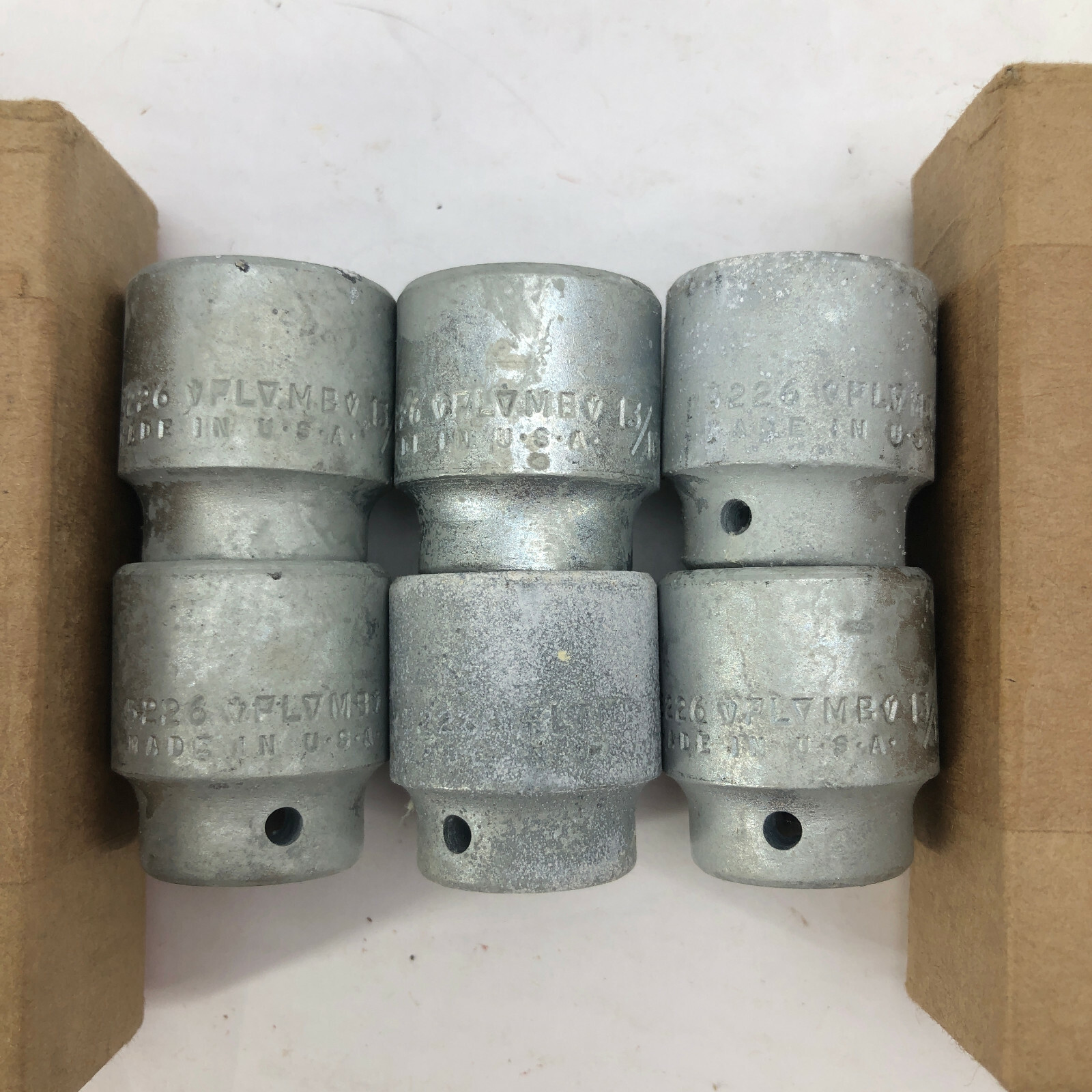 4 Boxes of 6 NOS Plomb Plumb Military Navy 13/16 sockets 5226 3/8 Drive