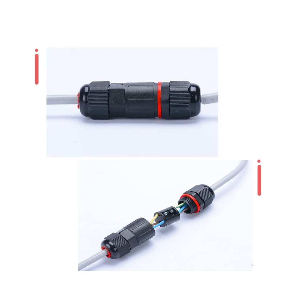 2Pcs IP68 Waterproof Electrical Junction Box Outdoor Underground Wire Connect...