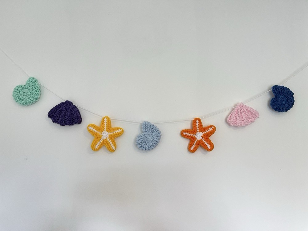 🐚Handmade Crochet Seashell Bunting | Summer🌊☀️
