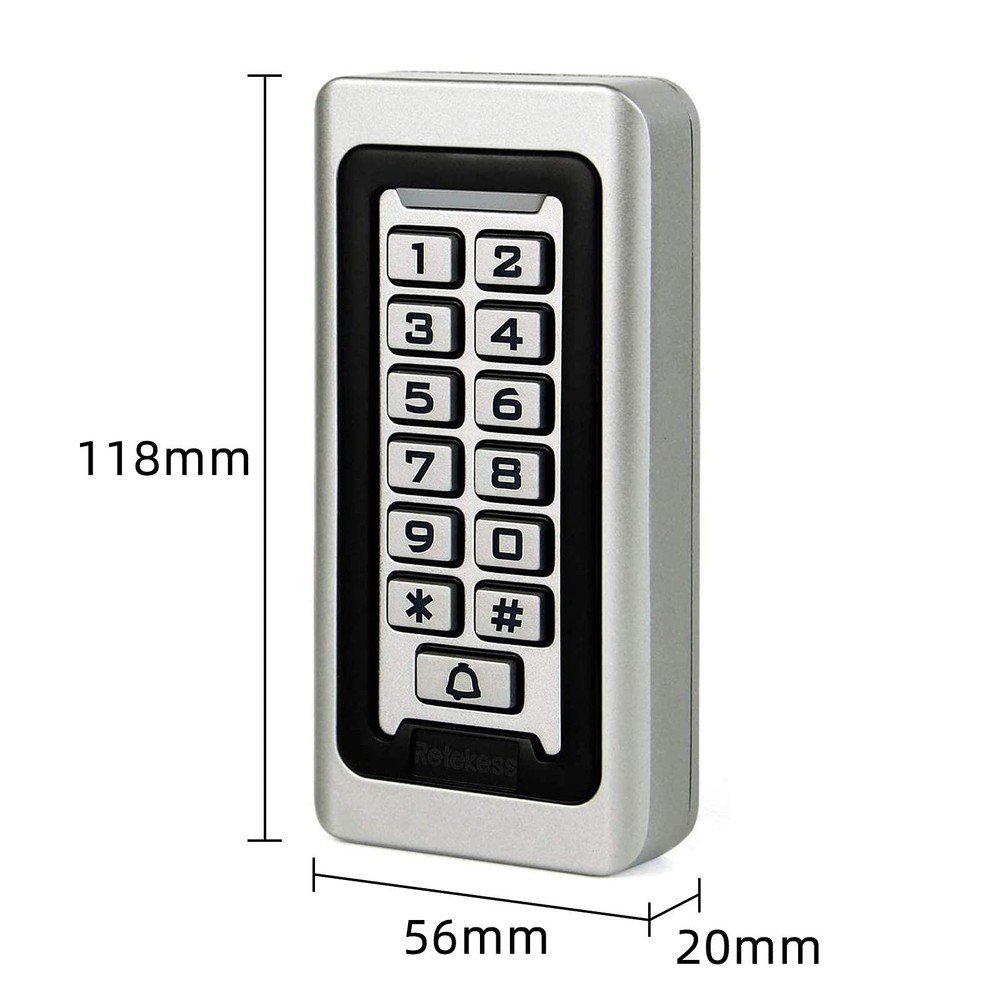 T-AC03 Security Access Control Keypad RFID Door Stand Alone 2000 Users Wiegand