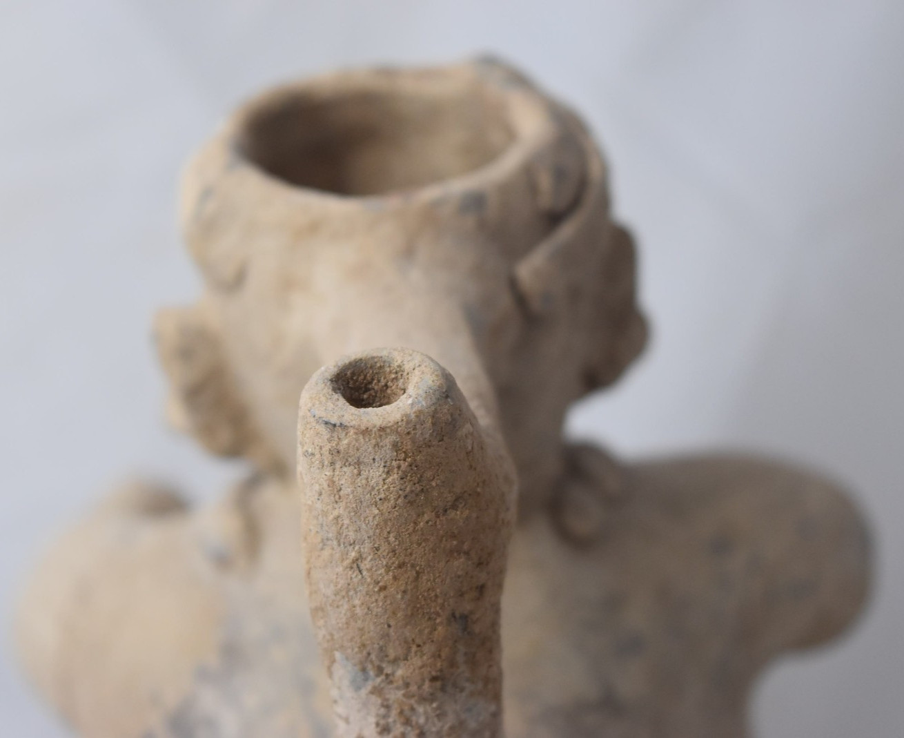 Ancient Pre Columbian Moche Culture Stirrup Spout Vessel Pottery 200CE-800CE