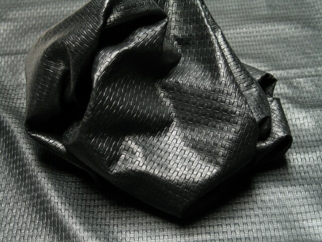 Leather Hides Imprinted Basket Black